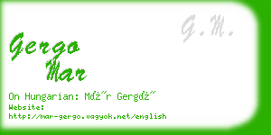 gergo mar business card